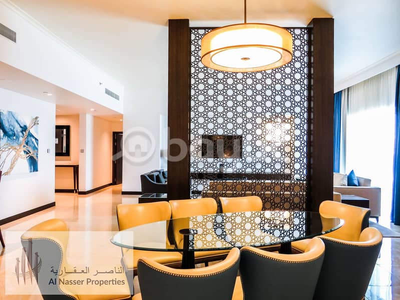 SPACIOUS 3 BEDROOM FURNISHED APARTMENT WITH A BREATHTAKING SEA VIEW AT  FAIRMONT MARINA RESIDENCES