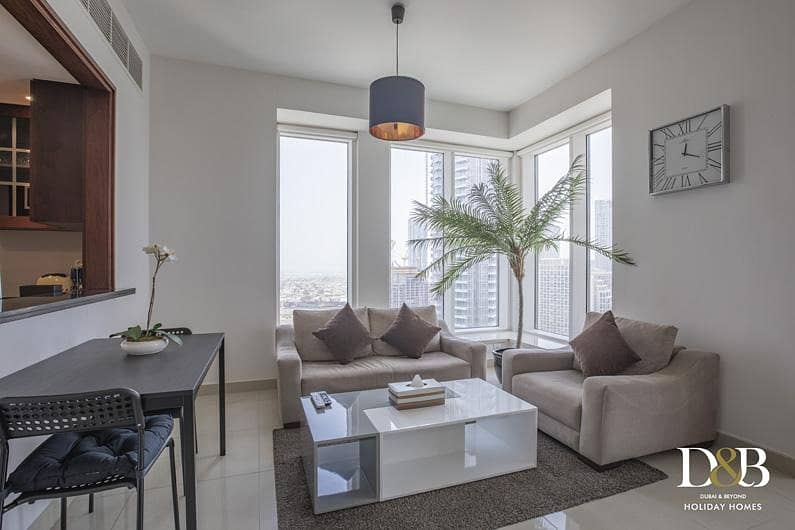 5 Amazing One Bedroom with Full Burj Khalifa and Fountain View