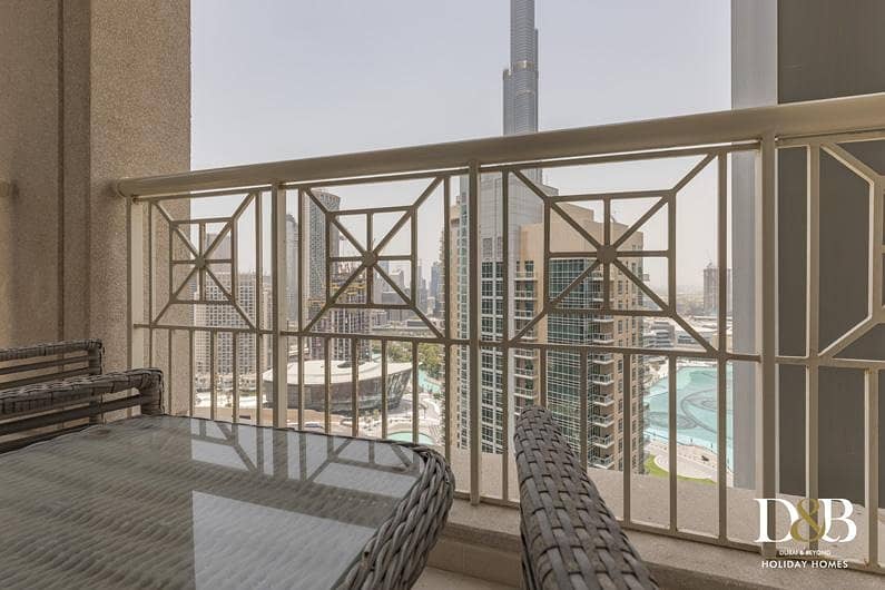 11 Amazing One Bedroom with Full Burj Khalifa and Fountain View