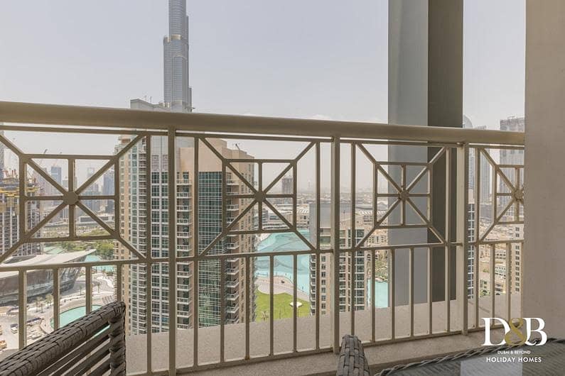 13 Amazing One Bedroom with Full Burj Khalifa and Fountain View