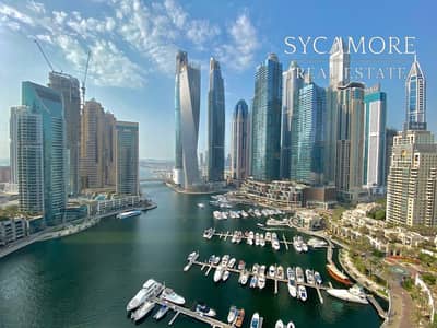 2 Bedroom Apartment for Rent in Dubai Marina, Dubai - Full Marina View | Chiller Free | Vacant
