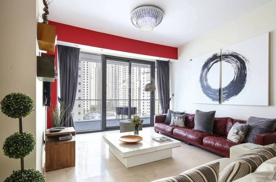 6 Furnished 2 Bed | Huge Balcony Mid Floor