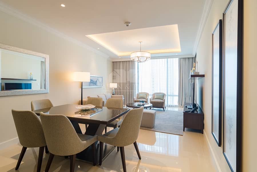 2 Full Burj and Fountain Views | 2 Bed | Mid Floor