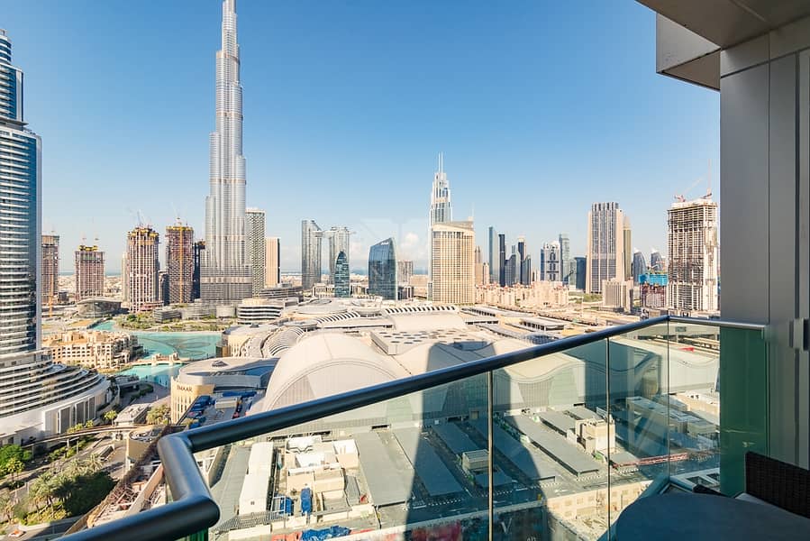10 Full Burj and Fountain Views | 2 Bed | Mid Floor