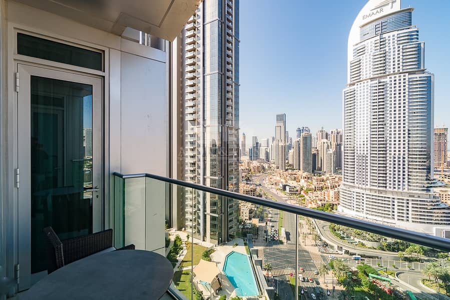 11 Full Burj and Fountain Views | 2 Bed | Mid Floor