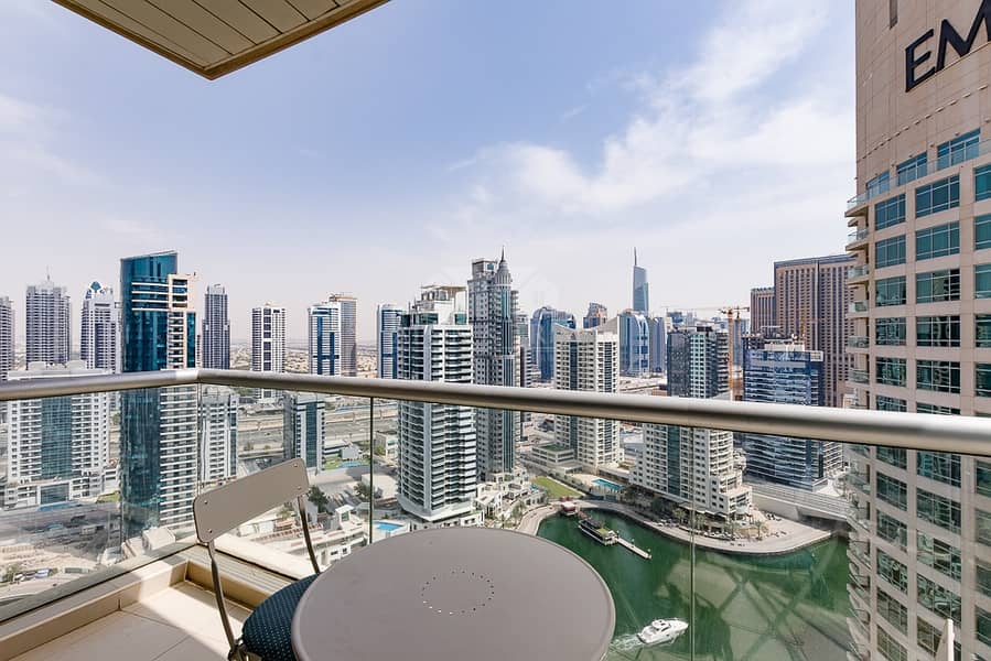 7 High floor | Marina Views | Furnished Large 1 Bed