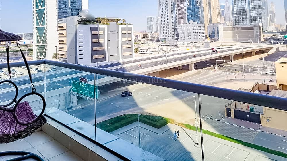 14 Amazing Furnished 1BR for Rent in Ex Tower B w/ Burj Khalifa View. @ 60K