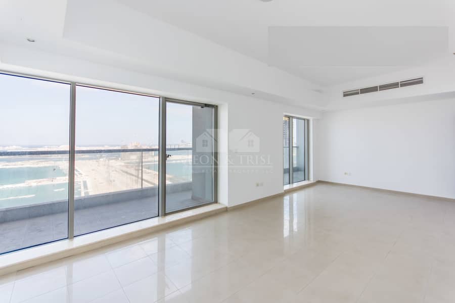 5 Full Sea and Palm view I Unfurnished 3 Bedrooms