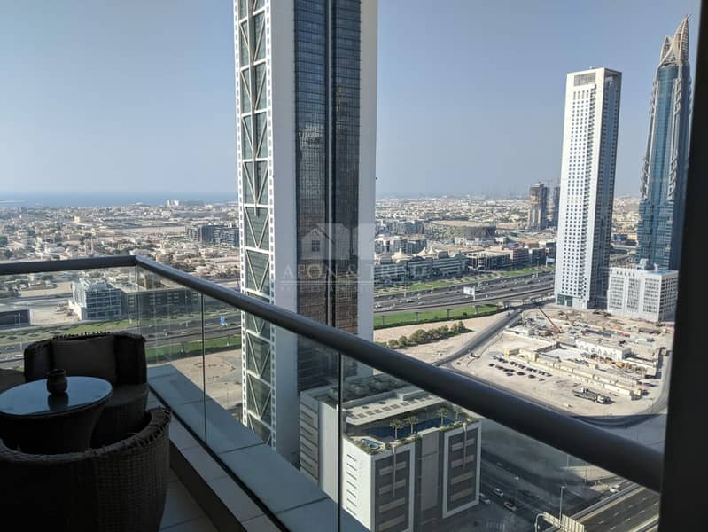 6 Burj View | Upgraded | Unfurnished 2 BR in Executive Tower B