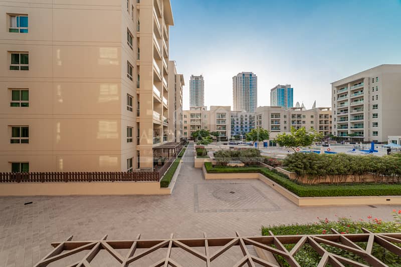 9 Pool View 1 BR ready to occupy in Dhafrah Greens