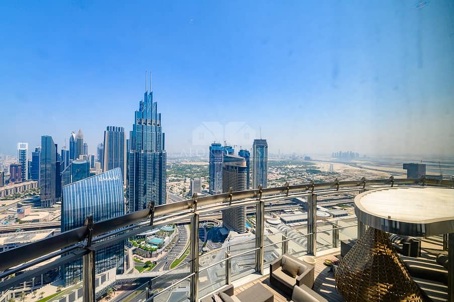 9 Burj Khalifa. 3 Bed plus Maid. Zabeel View. Higher Floor. Vacant