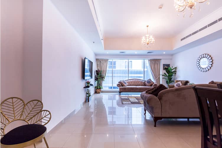 HUGE SIZE - 2 Bed + Maid + L Partial Sea View - Emirates Crown ( Lowest Price In