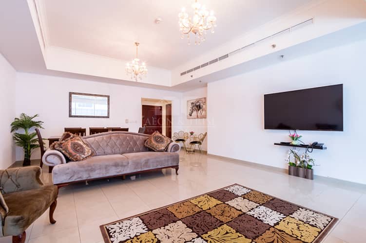3 HUGE SIZE - 2 Bed + Maid + L Partial Sea View - Emirates Crown ( Lowest Price In