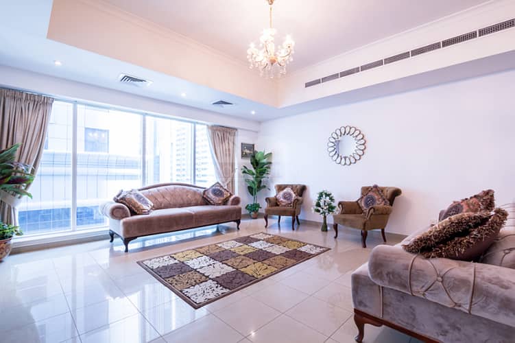 5 HUGE SIZE - 2 Bed + Maid + L Partial Sea View - Emirates Crown ( Lowest Price In