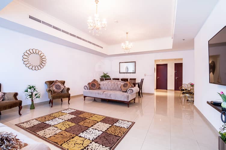 6 HUGE SIZE - 2 Bed + Maid + L Partial Sea View - Emirates Crown ( Lowest Price In