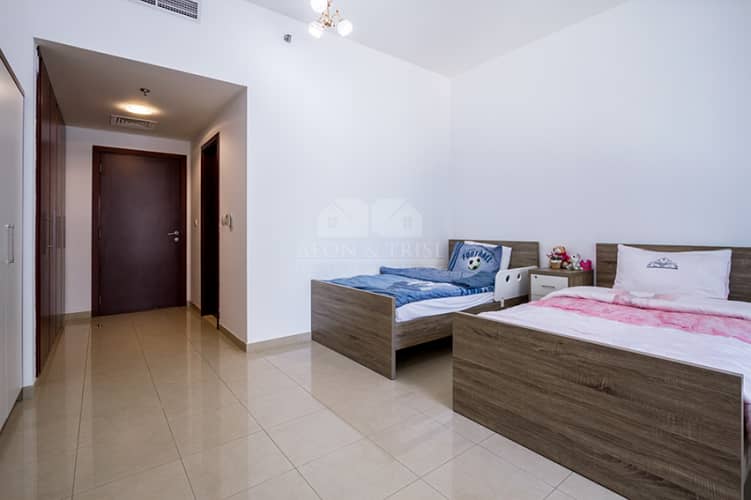 20 HUGE SIZE - 2 Bed + Maid + L Partial Sea View - Emirates Crown ( Lowest Price In