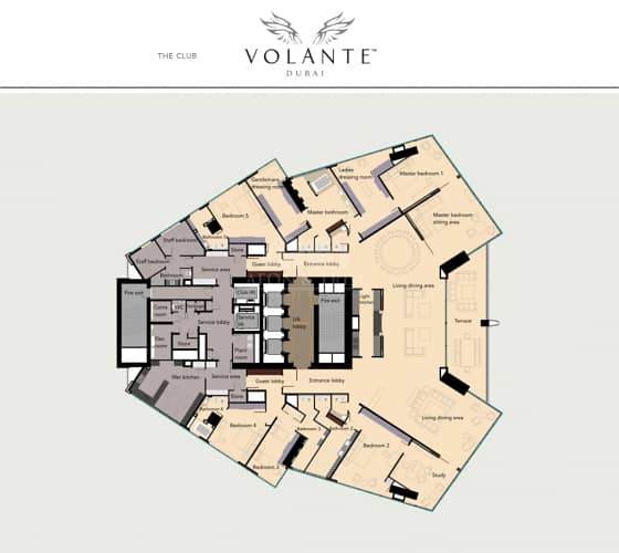 27 Full Floor Luxurious 5 Bed Penthouse - Volante