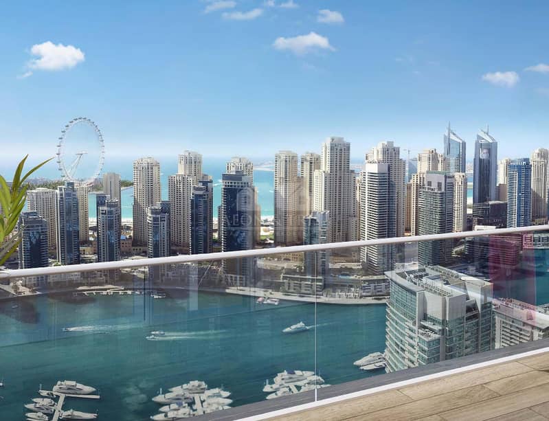 2 Stunning View of the Dubai Marina with 1 Bedroom