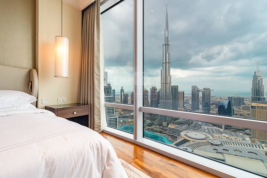 3 Bedroom with Burj Khalifa View | High Floor