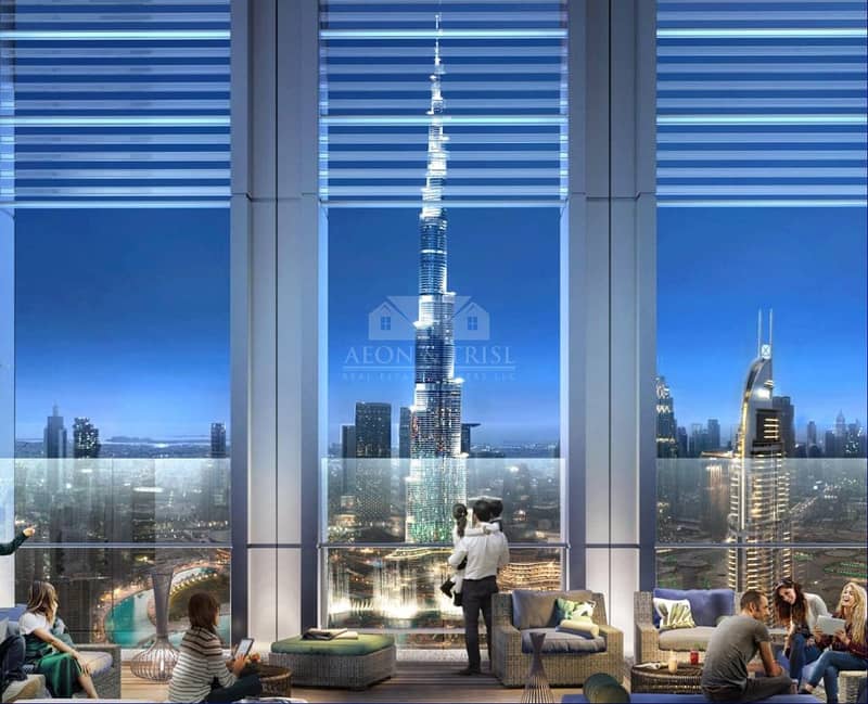 7 Elegant 2BR w/Payment Plan l Burj Khalifa View l High Floor