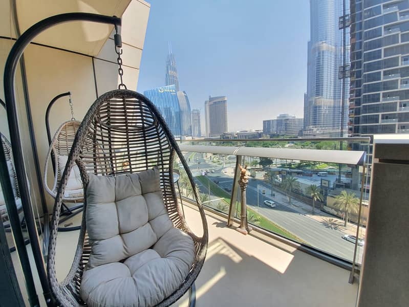 Spacious 1BR I Fully Furnished I Burj Khalifa View