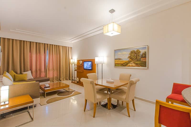 位于芭莎综合社区（Tecom），迪拜豪景园公寓式酒店 1 卧室的酒店式公寓 90000 AED - 3566830