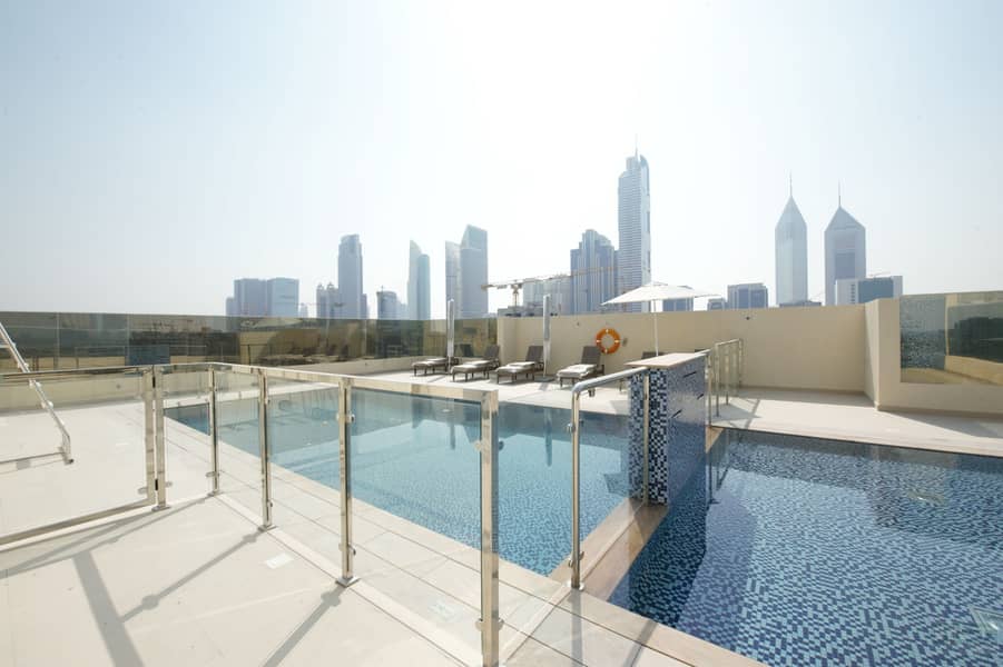2 Brand new building with gym and rooftop pool behind Crown Plaza SZR/