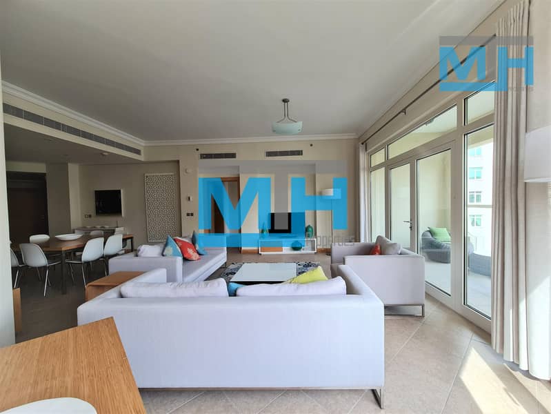 Beautiful 3 bed Type C| furnished| sea view| available now