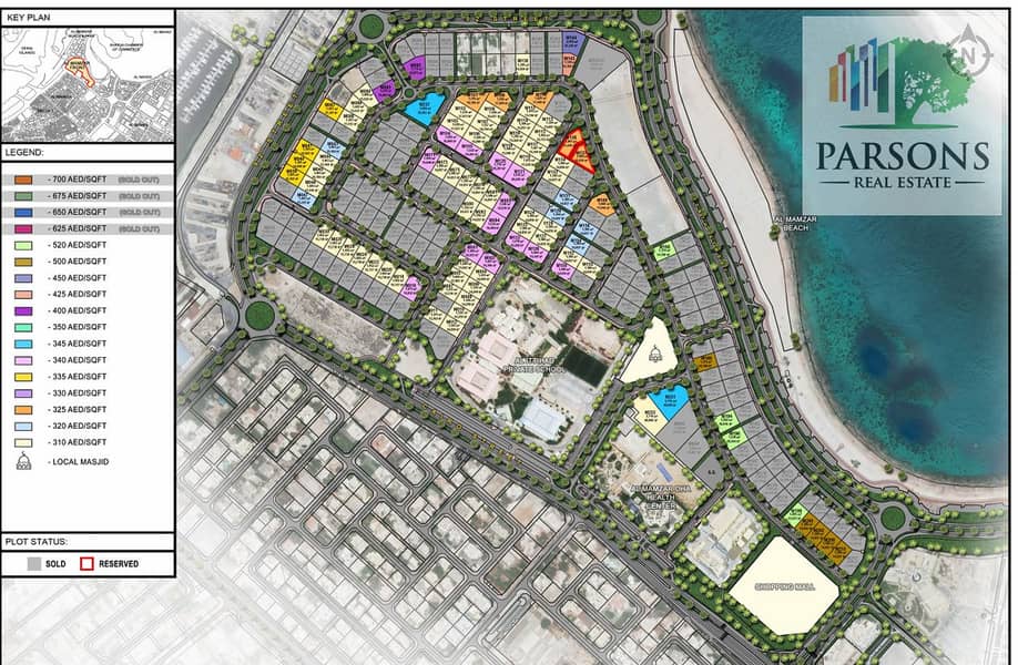 9 Land for sale by Meraas in Dubai Mamzar areas of 13