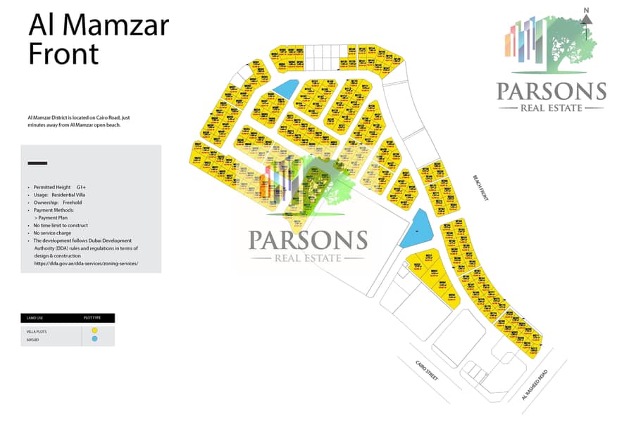 10 Land for sale by Meraas in Dubai Mamzar areas of 13