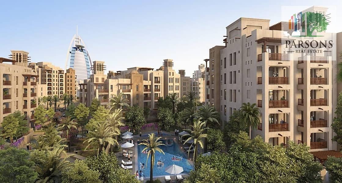 4 Own an Apartment  in Madinat Jumeirah with the view of Burj Al Arab.  Booking amount 5% - 65k