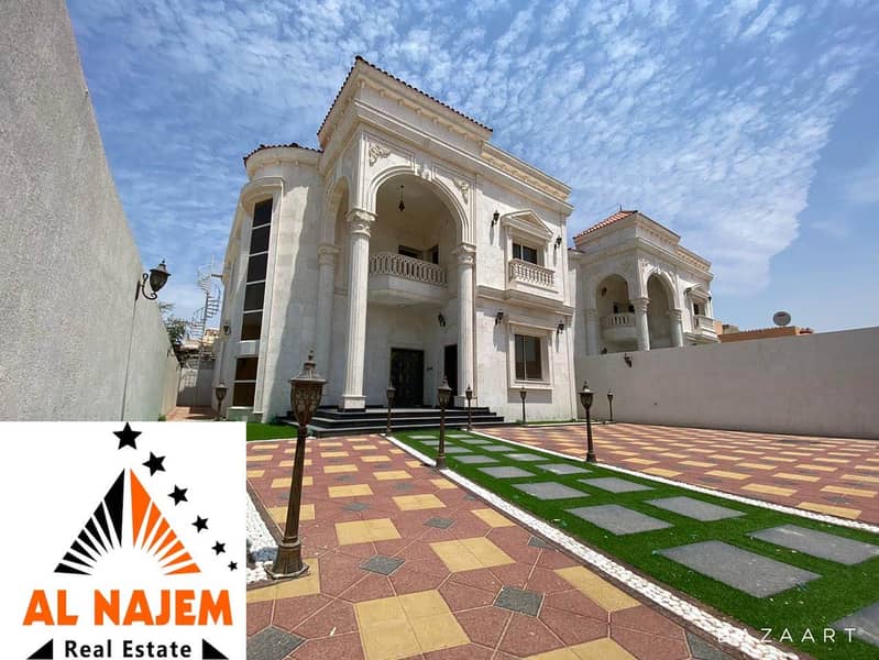 Luxurious Villa  Classic Design in  Perfect location . New villa with an area of 5000 in Ajman Al Rawda 2  for sale