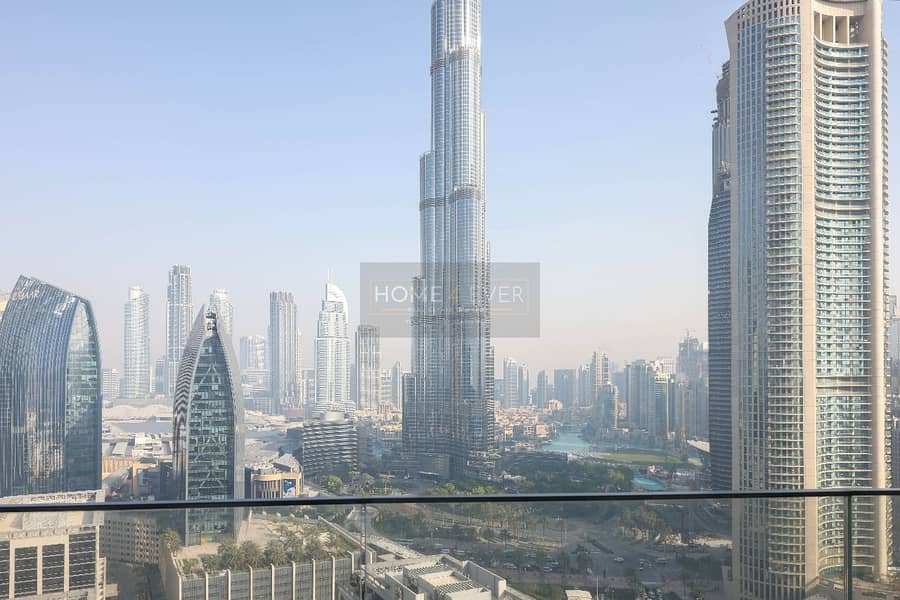 High Floor | Vacant 3BR +M | Burj Khalifa View