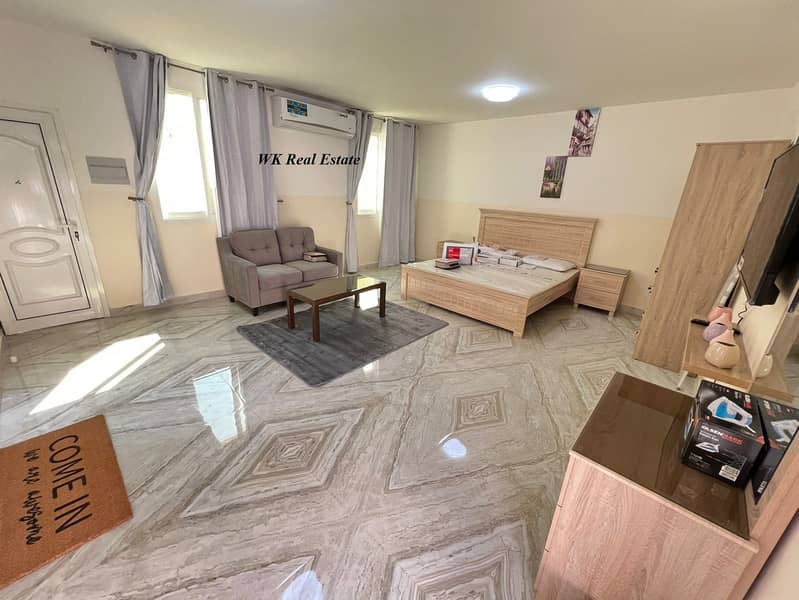 M/3200 Brand New 1st Tenant Luxury Fully Furnished Studio In Khalifa City A !
