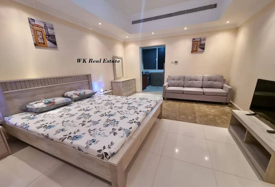 Brand new Fully Furnished  Studio. !Monthly  3000  Nice Finishing Separate Kitchen In  Khalifa City  A