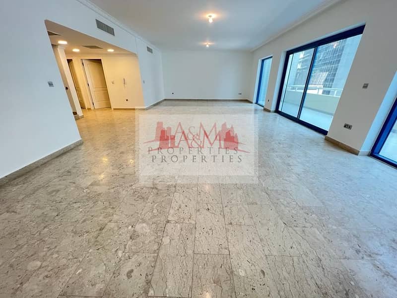 NO COMMISSION | HUGE SIZE BALCONY | 3BHK DUPLEX  Apartment with Maids room & Parking in Corniche for AED 115,000 Only. !!
