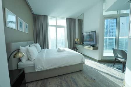 Studio for Rent in Business Bay, Dubai - High Floor Studio/ Two Balconies/ Canal View/ Burj View