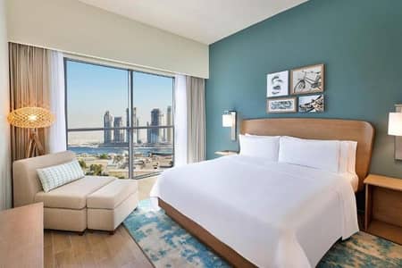 فلیٹ 2 غرفة نوم للايجار في الجداف، دبي - شقة غرفتين نوم في الجداف بها جميع الفواتير وواي فاي ونظافة وموقف سيارات