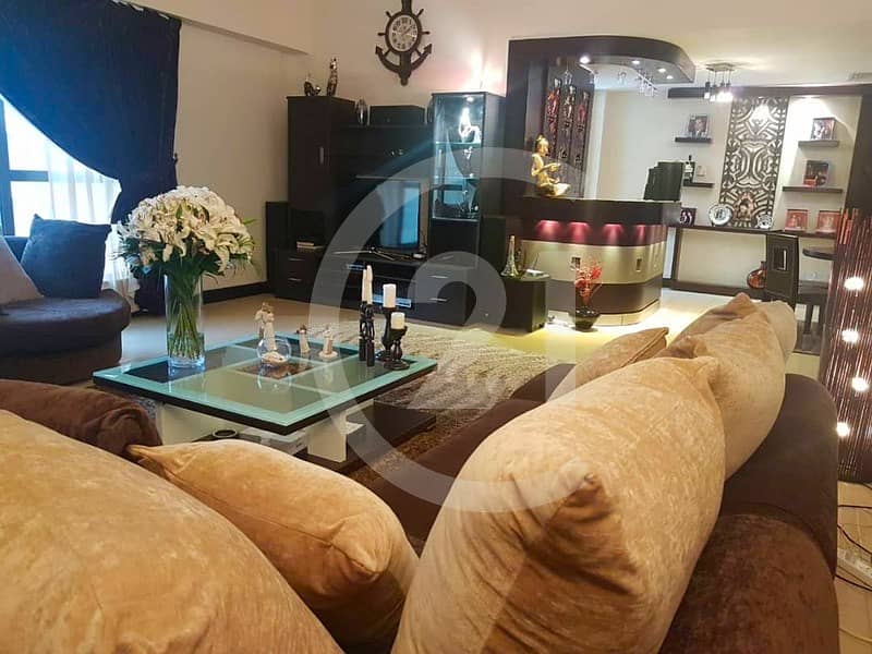 Unique large 1 BR with bar and interior wooden design in JBR