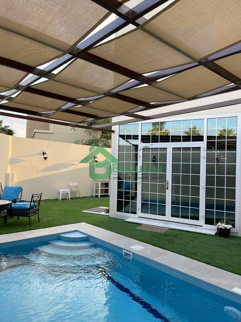 Furnished 5BR Villa | Private Pool & Garden | Single Row