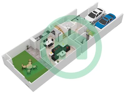 安雅小区 - 3 卧室联排别墅类型MODERN 4M戶型图