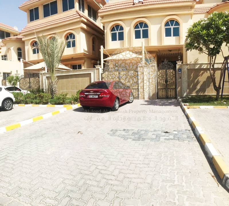2 FABULOUS 6 BEDROOM SEMI INDEPENDENT VILLA WITH DRIVER ROOM FOR RENT IN KHALIFA CITY A