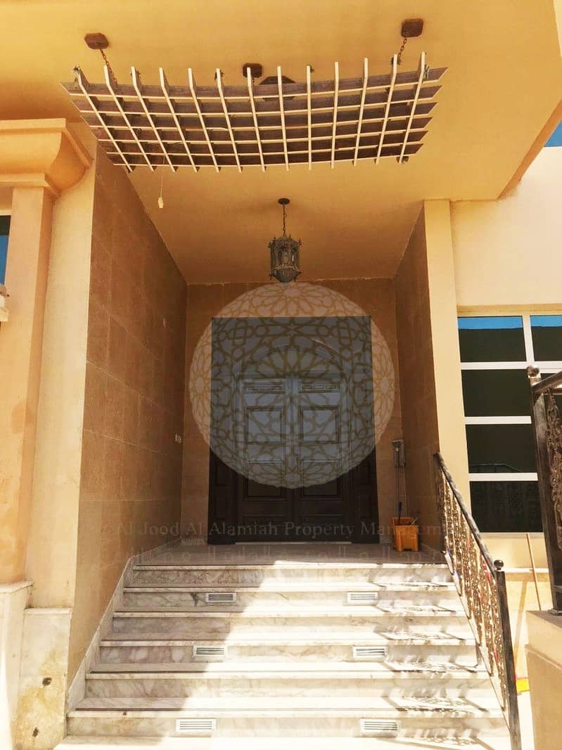 5 FABULOUS 6 BEDROOM SEMI INDEPENDENT VILLA WITH DRIVER ROOM FOR RENT IN KHALIFA CITY A