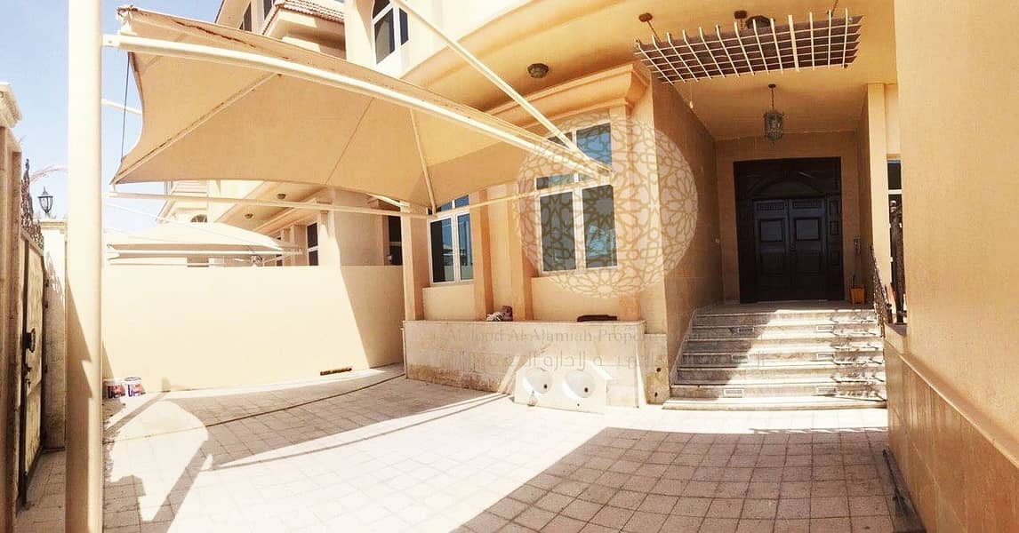 6 FABULOUS 6 BEDROOM SEMI INDEPENDENT VILLA WITH DRIVER ROOM FOR RENT IN KHALIFA CITY A