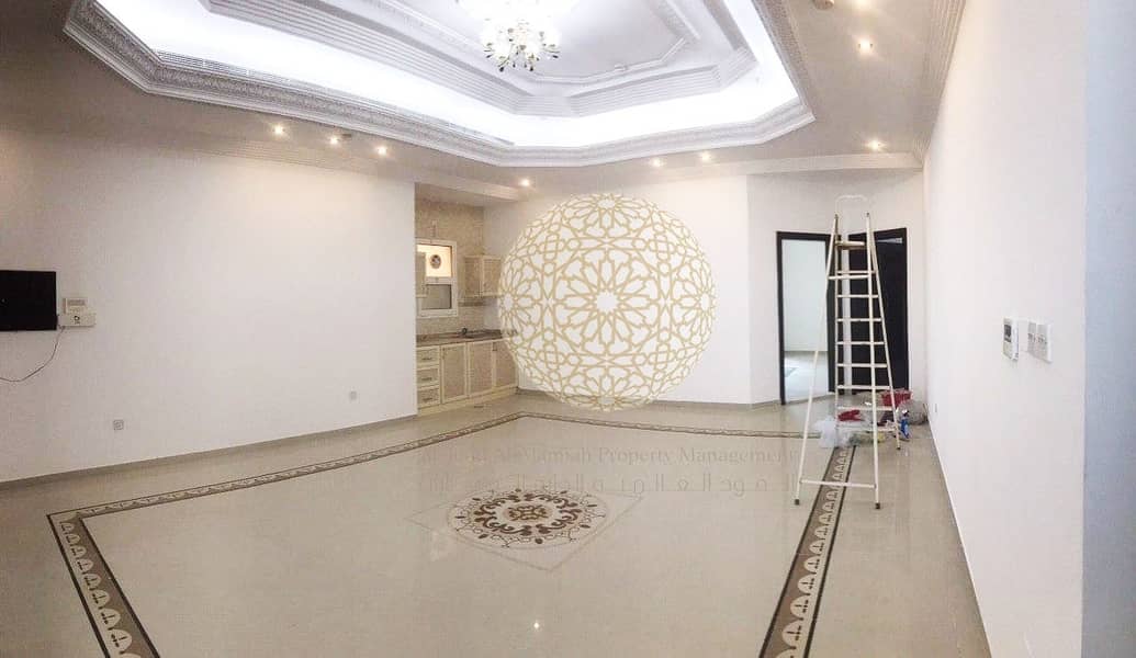 9 FABULOUS 6 BEDROOM SEMI INDEPENDENT VILLA WITH DRIVER ROOM FOR RENT IN KHALIFA CITY A