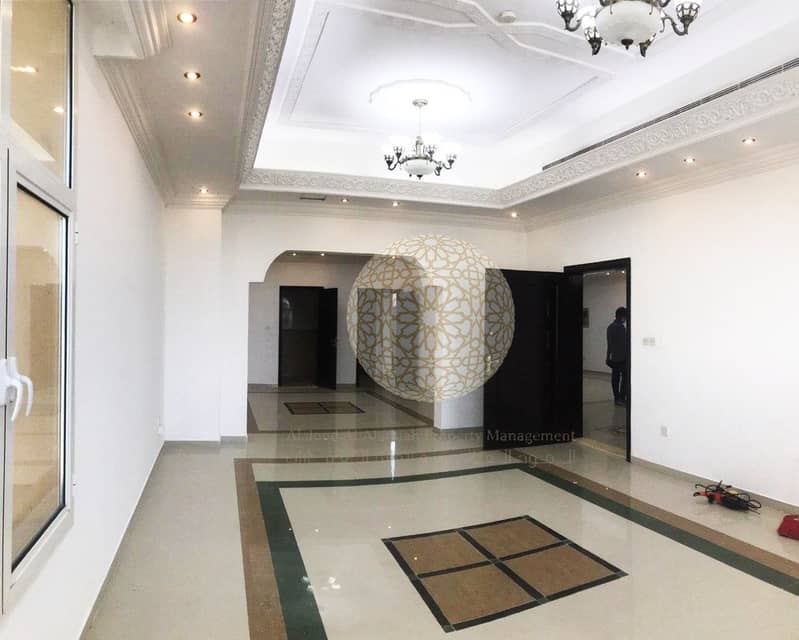 11 FABULOUS 6 BEDROOM SEMI INDEPENDENT VILLA WITH DRIVER ROOM FOR RENT IN KHALIFA CITY A