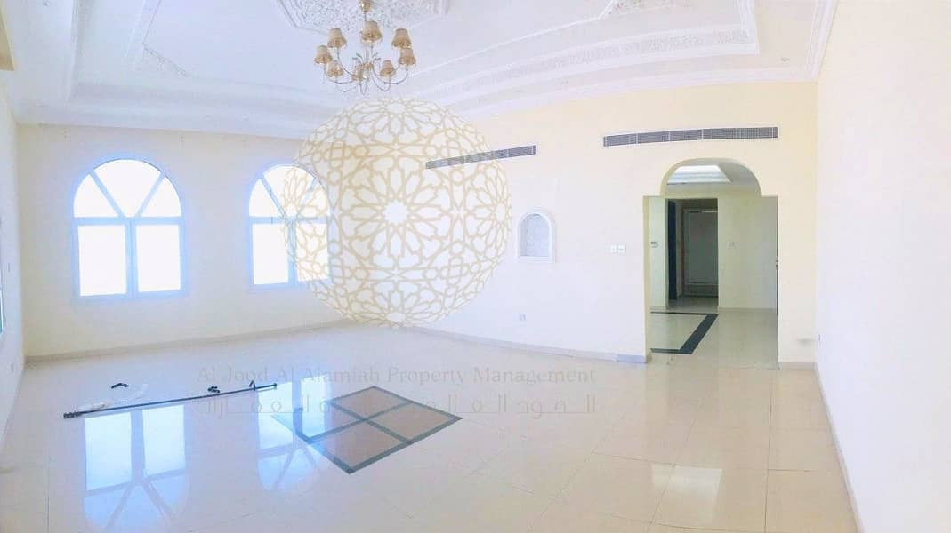 8 STUNNING 6 BED ROOM SEMI INDEPENDENT VILLA WITH ECO NATURE BEAUTY FOR RENT IN KHALIFA CITY A