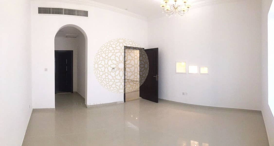 25 FABULOUS 6 BEDROOM SEMI INDEPENDENT VILLA WITH DRIVER ROOM FOR RENT IN KHALIFA CITY A