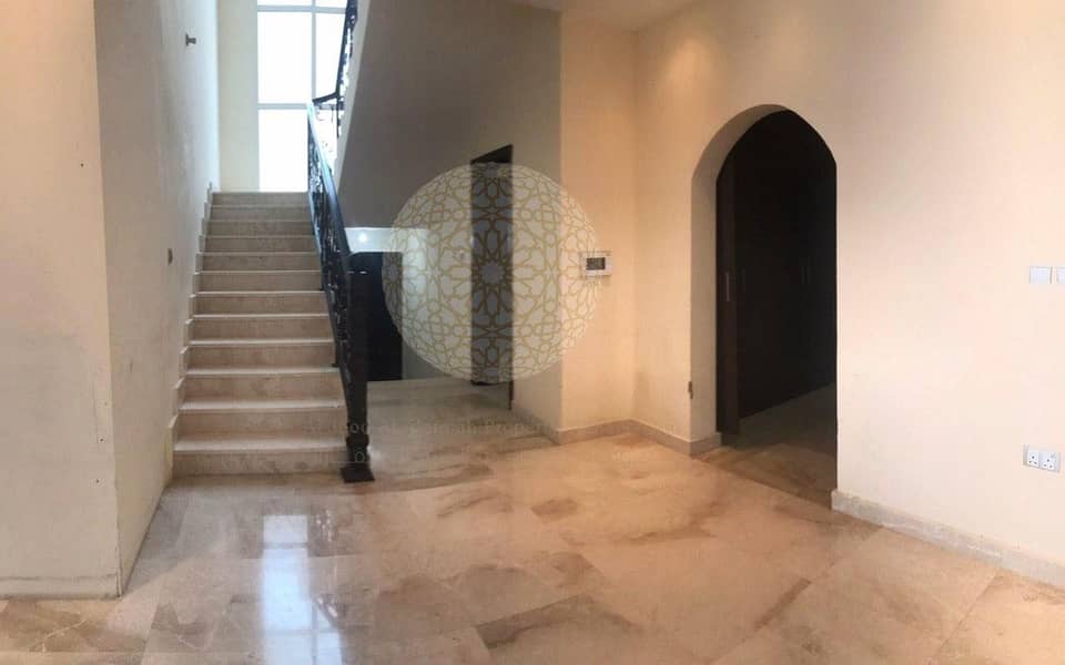10 EXCELLENT FINISHING 5 BEDROOM SEMI INDEPENDENT CORNER VILLA WITH JACUZZI POOL AND DRIVER ROOM FOR RENT IN KHALIFA CITY A