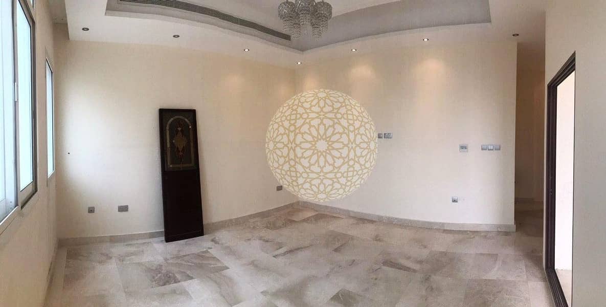 13 EXCELLENT FINISHING 5 BEDROOM SEMI INDEPENDENT CORNER VILLA WITH JACUZZI POOL AND DRIVER ROOM FOR RENT IN KHALIFA CITY A